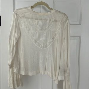 Free People NWT size XS ivory flowy top